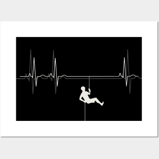 Heartbeat Rapel - Love Rappelling Posters and Art